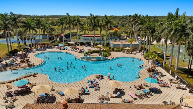 pool featuring a patio