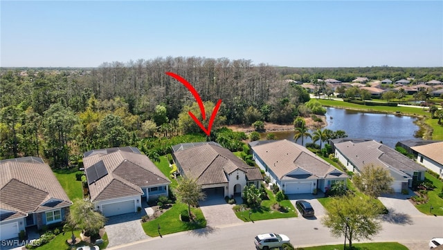 2967 Amblewind Dr, Fort Myers, FL 33905 - aerial view of residential area featuring a nearby body of water