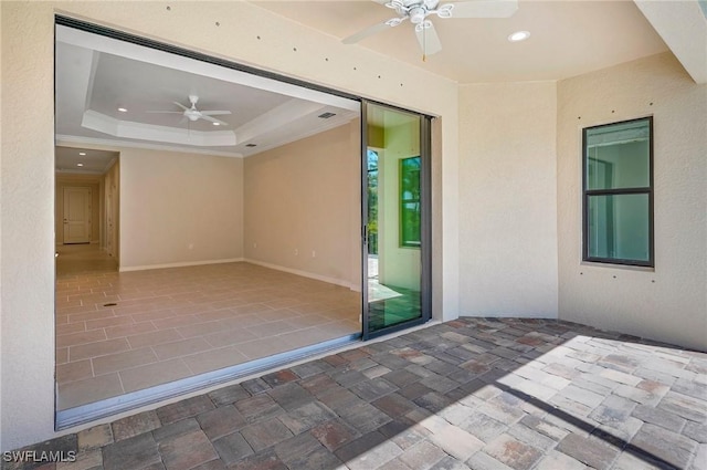2967 Amblewind Dr, Fort Myers, FL 33905 - view of patio / terrace with ceiling fan