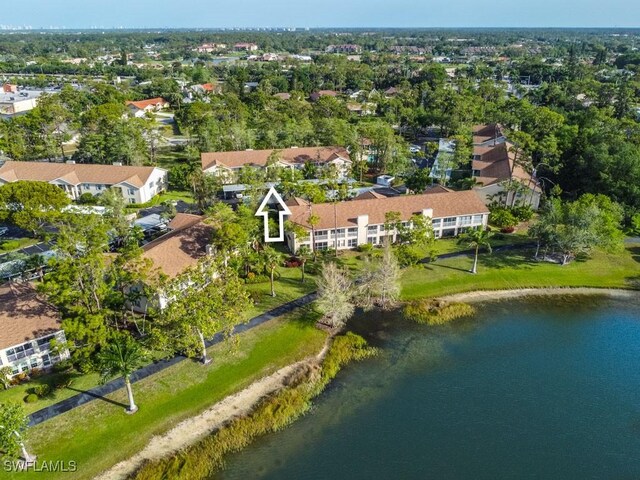 1702 Kings Lake Blvd Unit 103, Naples, FL 34112 - aerial view of property and surrounding area with a large body of water