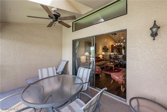 12090 Kelly Greens Blvd Unit 119, Fort Myers, FL 33908 - view of patio featuring outdoor dining area and ceiling fan