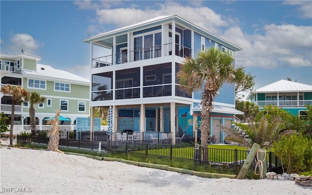 4620 Oro Pesos Ln, Upper Captiva, FL 33924 - view of front of home featuring a fenced front yard