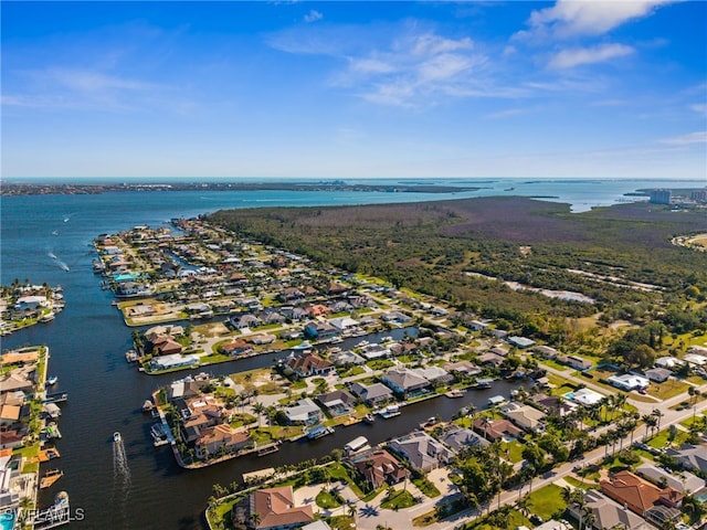127 SW 56th Ter, Cape Coral, FL 33914 - birds eye view of property with a residential view and a water view