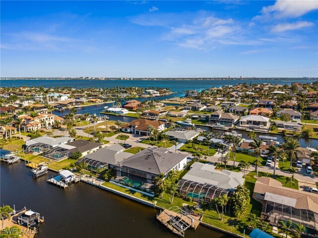 127 SW 56th Ter, Cape Coral, FL 33914 - bird's eye view featuring a residential view and a water view