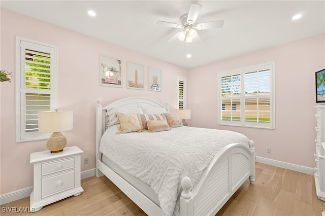 5794 Elizabeth Ann Way, Fort Myers, FL 33912 - bedroom featuring light wood-style flooring, baseboards, and recessed lighting