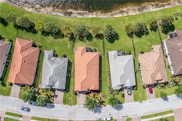 bird's eye view with a residential view