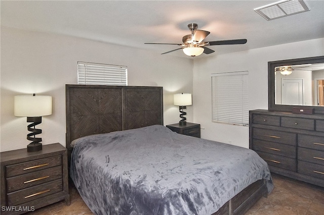 8150 Cleaves Rd, North Fort Myers, FL 33903 - bedroom with visible vents and a ceiling fan