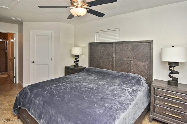 8150 Cleaves Rd, North Fort Myers, FL 33903 - bedroom with ceiling fan