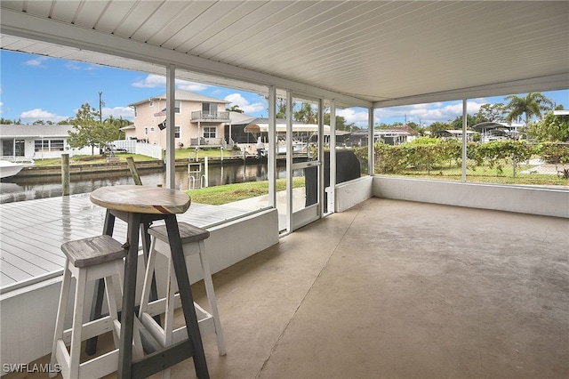 8150 Cleaves Rd, North Fort Myers, FL 33903 - sunroom featuring a residential view and a water view