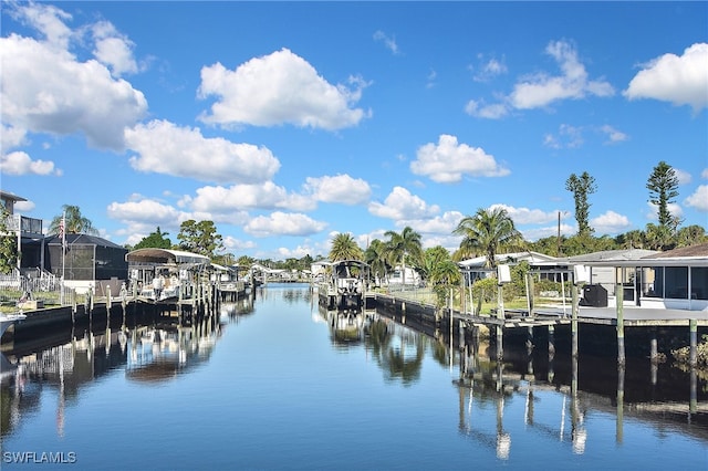 8150 Cleaves Rd, North Fort Myers, FL 33903 - view of dock featuring a water view and boat lift