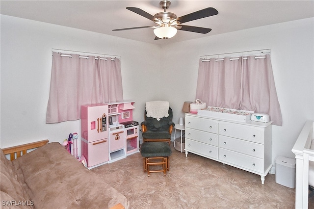 8150 Cleaves Rd, North Fort Myers, FL 33903 - playroom with ceiling fan