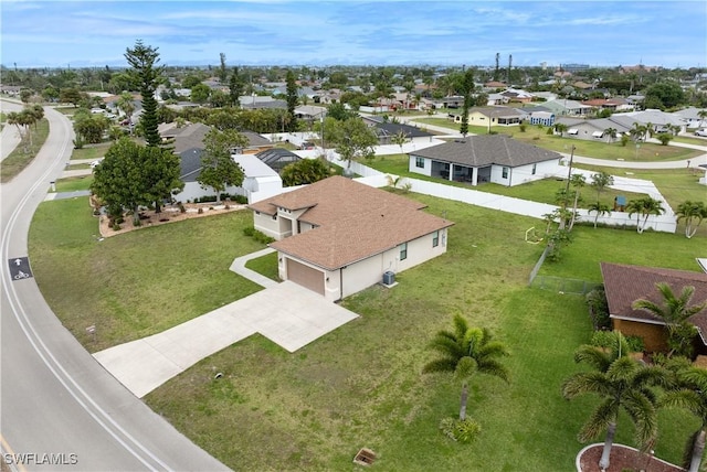 aerial view featuring a residential view