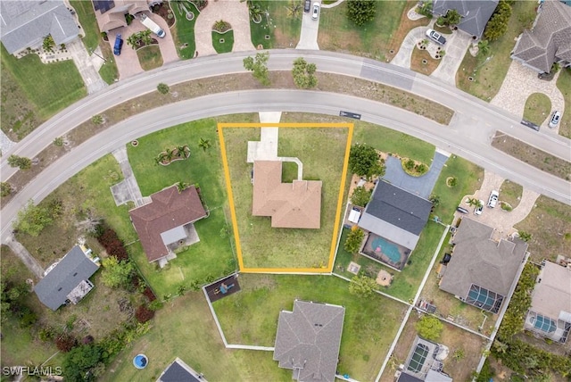 birds eye view of property featuring a residential view