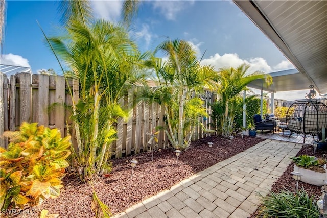 view of patio / terrace with a fenced backyard