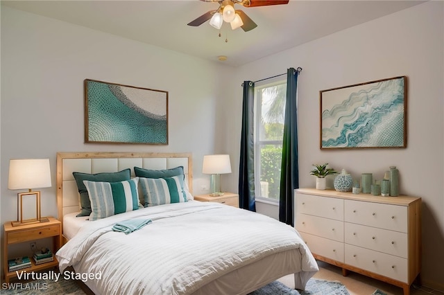 2042 Mandarin Ln, Naples, FL 34120 - bedroom featuring multiple windows and ceiling fan
