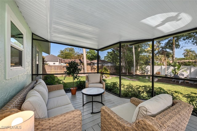 view of sunroom / solarium