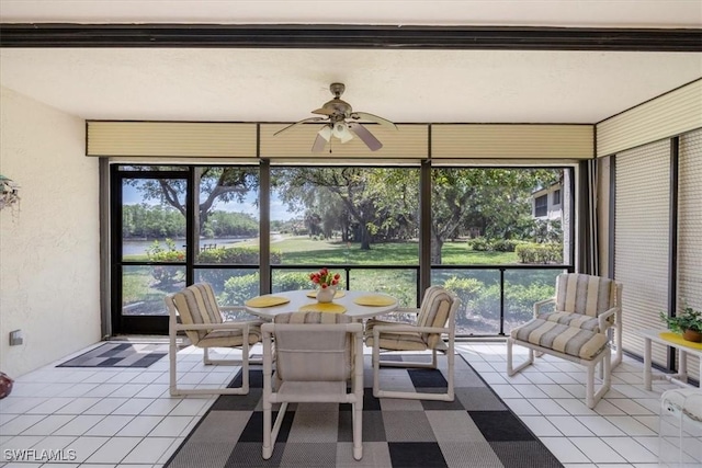 sunroom featuring plenty of natural light