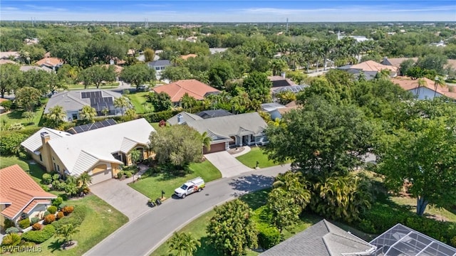 aerial view featuring a residential view