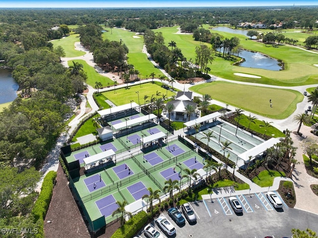 114 Amblewood Ln Unit 9-903, Naples, FL 34105 - bird's eye view of a golf course and a large body of water