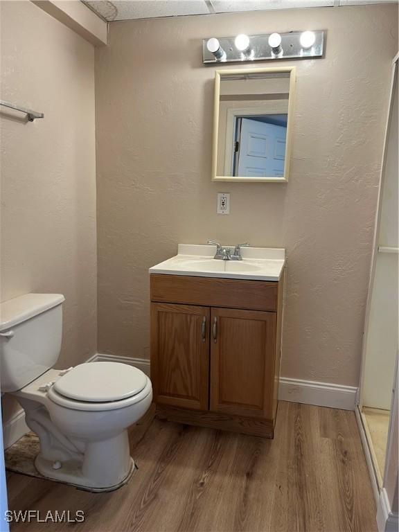 901 Thatcher Blvd, Moore Haven, FL 33471 - half bath with wood finished floors, toilet, and vanity