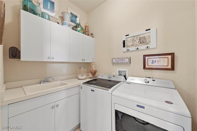3536 Cherry Blossom Ct Unit 201, Estero, FL 33928 - washroom featuring washing machine and clothes dryer and cabinet space