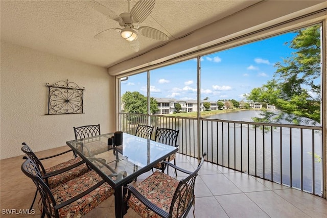 3536 Cherry Blossom Ct Unit 201, Estero, FL 33928 - sunroom / solarium featuring a water view
