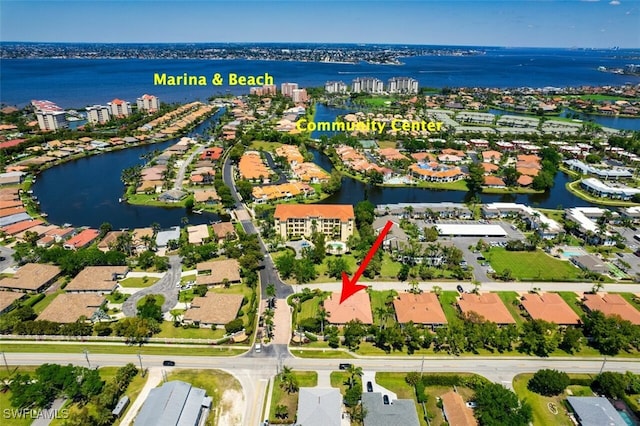 5482 Peppertree Dr, Fort Myers, FL 33908 - aerial view with a residential view and a water view
