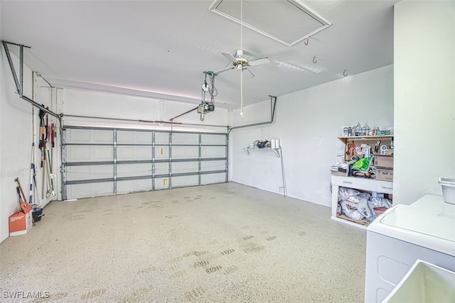 5482 Peppertree Dr, Fort Myers, FL 33908 - garage with a garage door opener and washer / dryer