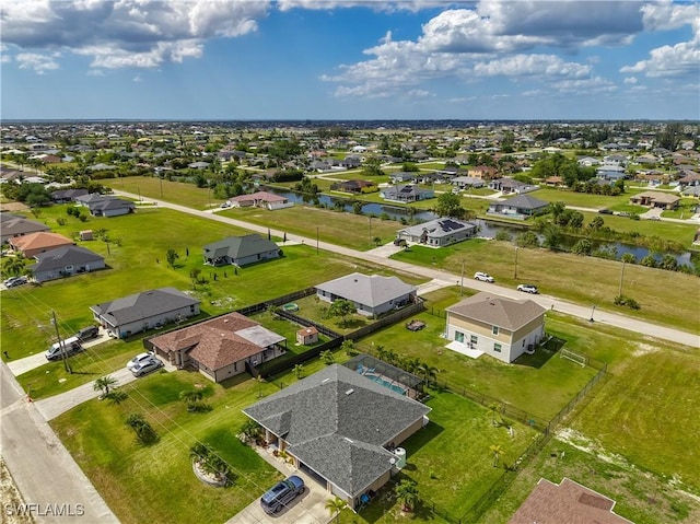 2732 NW 3rd Ter, Cape Coral, FL 33993 - birds eye view of property with a water view and a residential view