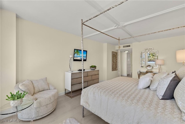 4031 Gulf Shore Blvd N Unit 3E, Naples, FL 34103 - bedroom with visible vents, baseboards, and wood finished floors