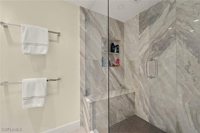 4031 Gulf Shore Blvd N Unit 3E, Naples, FL 34103 - full bath with a marble finish shower