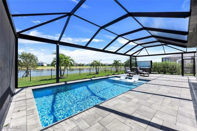 11477 Canopy Loop, Fort Myers, FL 33913 - view of pool featuring a patio and glass enclosure
