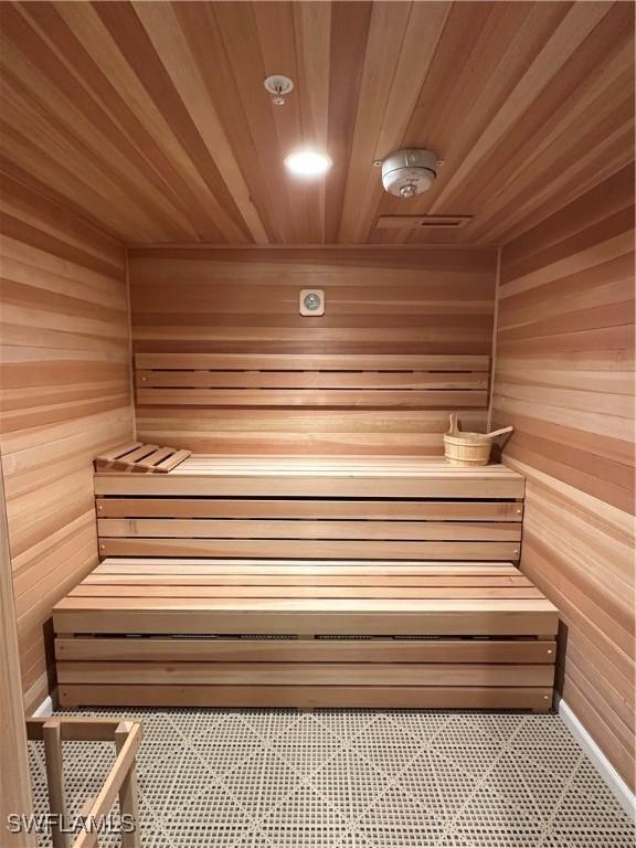 11477 Canopy Loop, Fort Myers, FL 33913 - sauna / steam room featuring wood ceiling and wood walls