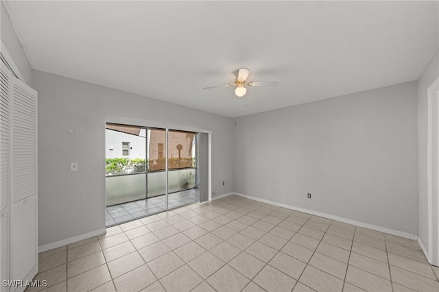 5032 Chiquita Blvd S Unit 101, Cape Coral, FL 33914 - unfurnished room with ceiling fan, baseboards, and light tile patterned floors