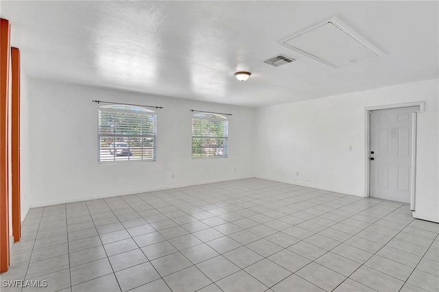 spare room with visible vents