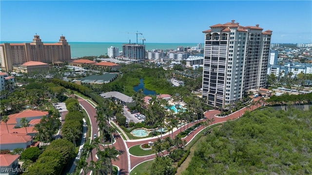 8787 Bay Colony Dr Unit 803, Naples, FL 34108 - aerial view of property's location with a nearby body of water and nearby urban area