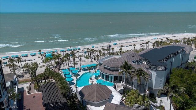 8787 Bay Colony Dr Unit 803, Naples, FL 34108 - aerial view of a pool and waterfront with a beach