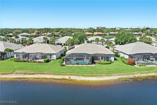 26036 Clarkston Dr, Bonita Springs, FL 34135 - aerial view of residential area featuring a nearby body of water