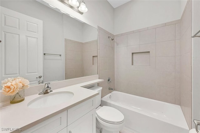 11643 Riverstone Ln, Fort Myers, FL 33913 - full bath featuring vanity, toilet, and shower / washtub combination