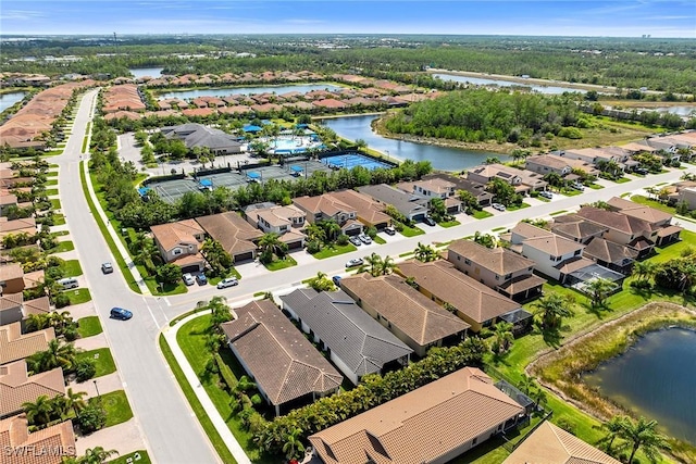 11643 Riverstone Ln, Fort Myers, FL 33913 - bird's eye view featuring a water view and a residential view