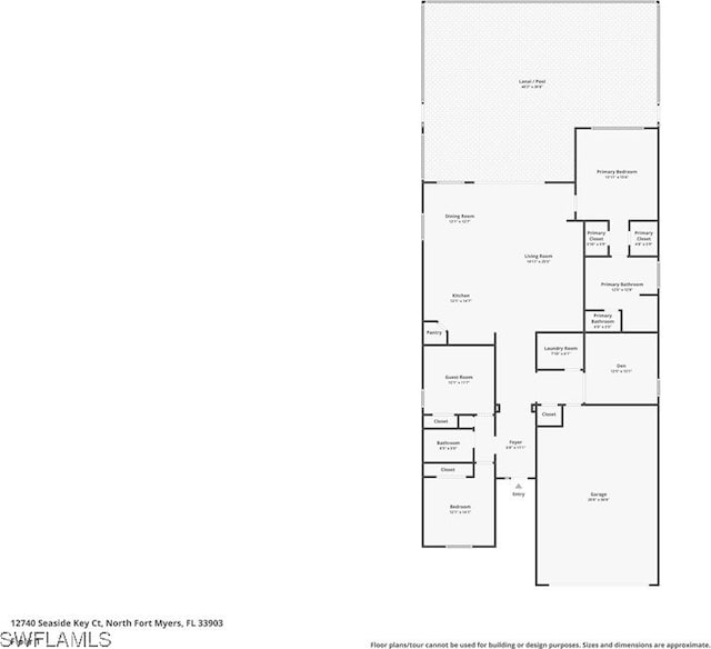 12740 Seaside Key Ct, North Fort Myers, FL 33903 - view of room layout