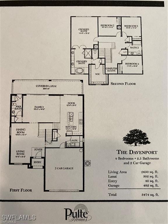 3268 Aralia Ct E, Alva, FL 33920 - view of property floor plan