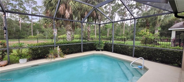 3268 Aralia Ct E, Alva, FL 33920 - view of pool with a fenced backyard and a lanai