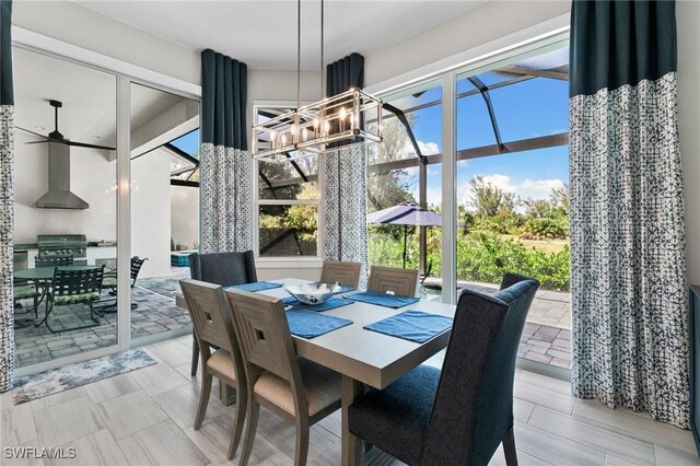 641 Diplomat Ct, Marco Island, FL 34145 - dining area with a ceiling fan