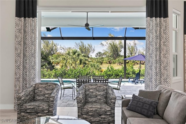 641 Diplomat Ct, Marco Island, FL 34145 - living room with ceiling fan