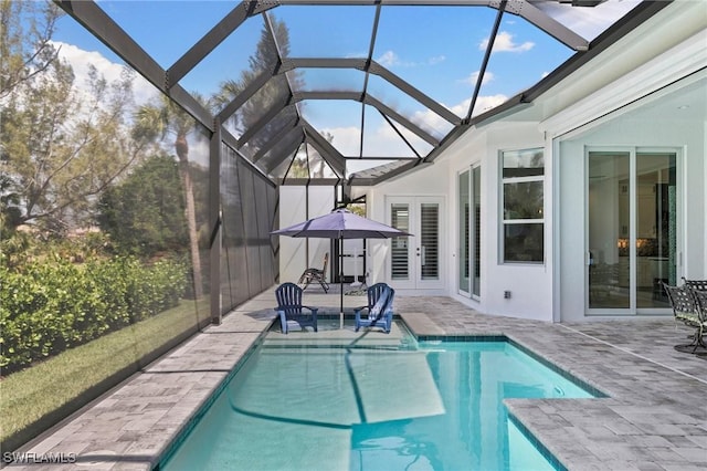 641 Diplomat Ct, Marco Island, FL 34145 - pool with a patio and french doors