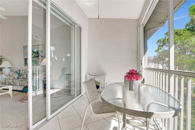 view of sunroom
