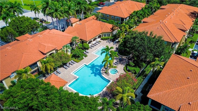 bird's eye view featuring a residential view