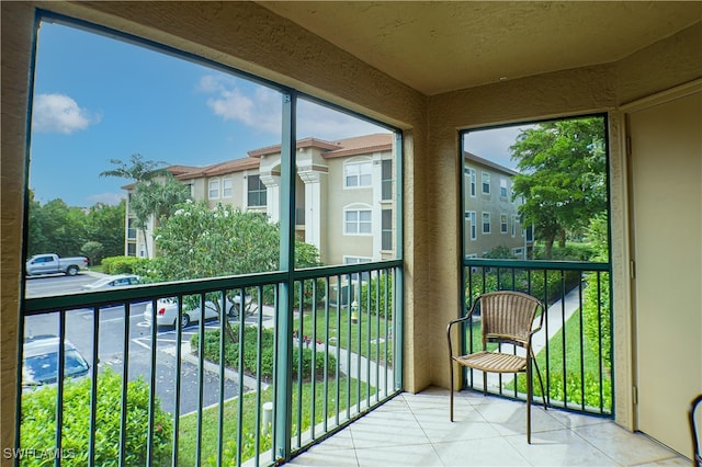 balcony featuring a residential view