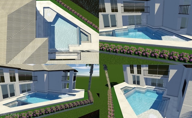 983 Sundrop Ct, Marco Island, FL 34104 - outdoor pool featuring an in-ground hot tub
